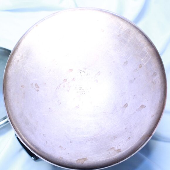 Revere Ware 1801 Vintage Copper Bottom 8 QT Stock Pot W Lid - Clinton, ILL - Picture 8 of 11